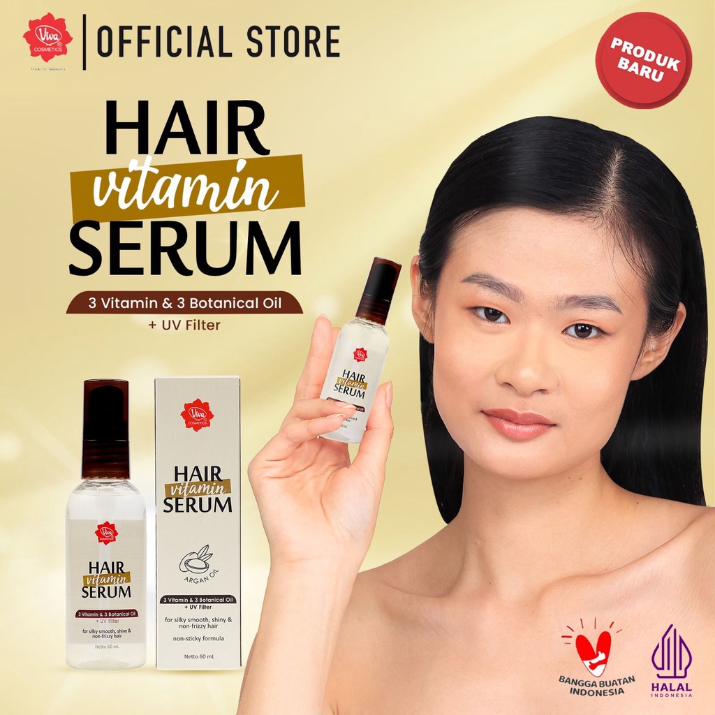 ★ BB ★ Viva Hair Vitamin Serum 60ml - with UV Filter, VIT A, E &amp; F, Argan Oil, Avocado Oil &amp; Almond Oil