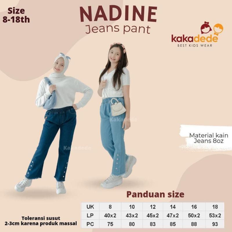 Nadine jeans Kaka Dede celana jeans anak perempuan