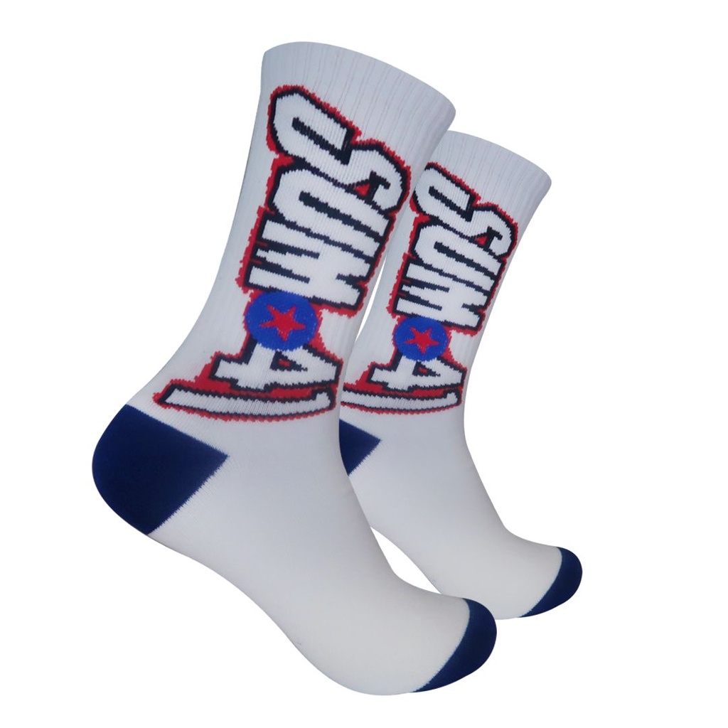 Kaos Kaki Motif Sum41 Putih ( B73 )