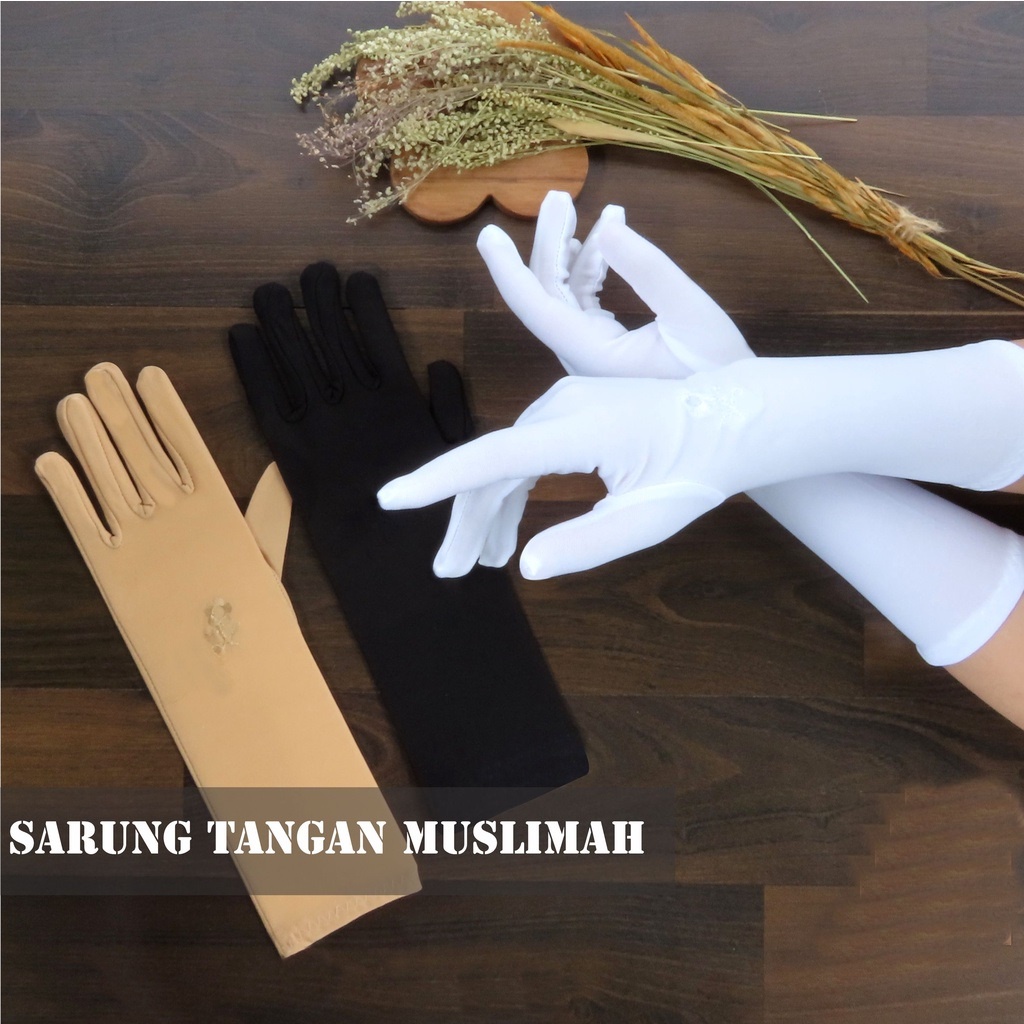 Sarung Tangan Glove Formal Wanita Muslim Muslimah Dewasa Remaja Allawi Panjang Umroh F973