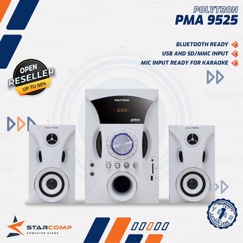 POLYTRON Multimedia Speaker PMA 9525 Bluetooth Karaoke PMA9525