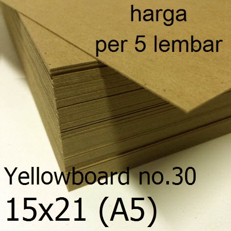 

Yellow Board no.30 / bot karton hard board - 15x21 (A5) bundling
