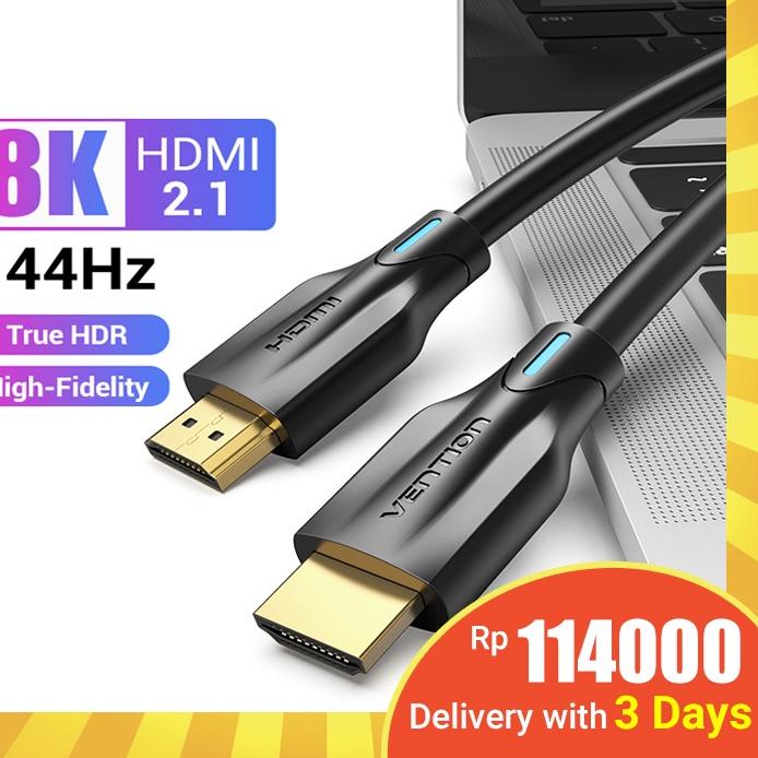 ➽ Vention Kabel HDMI 2.1 Kecepatan Tinggi 48Gbps 4K@120Hz 8K 60Hz untuk PS4/TV ✫