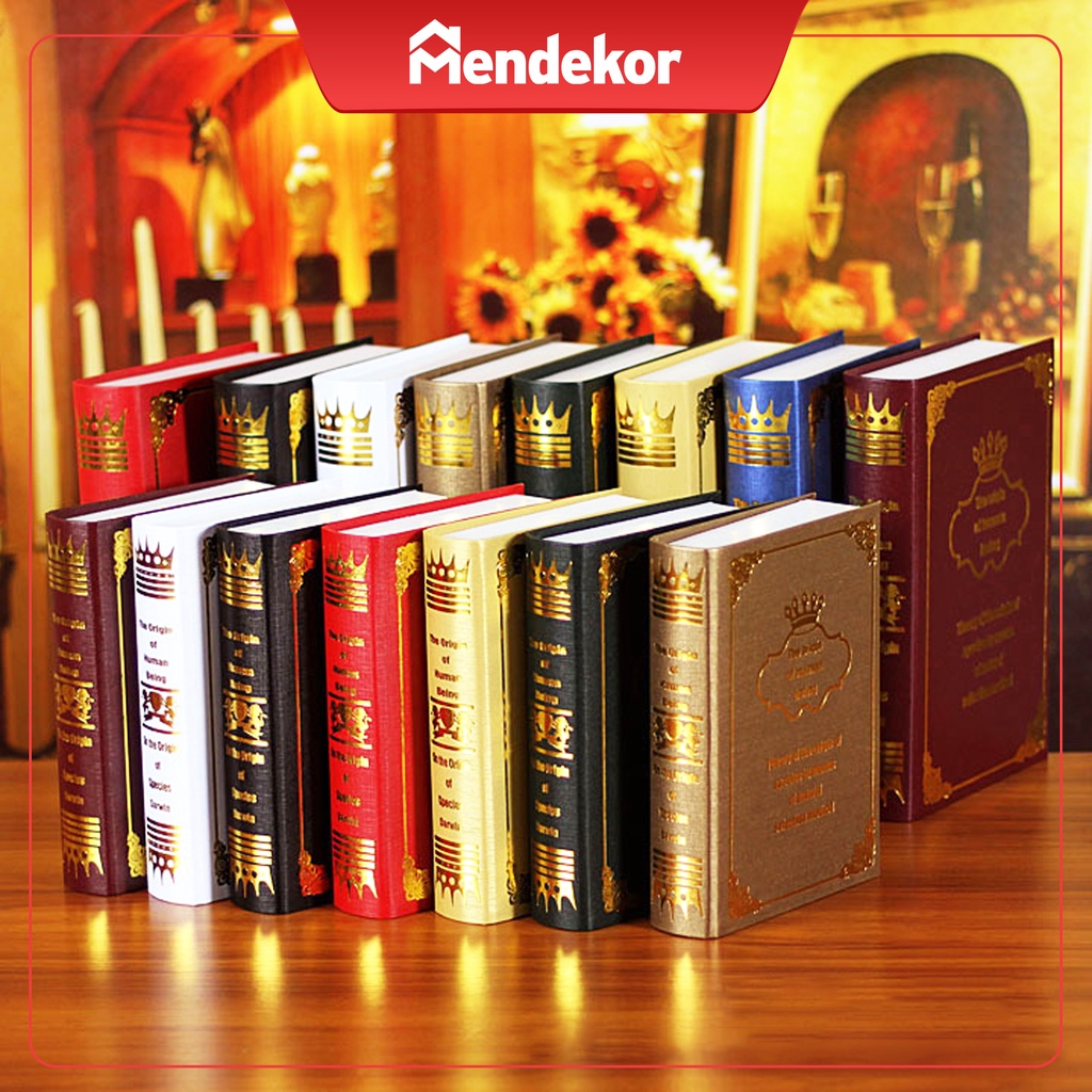 BUKU KLASIK MOTIF pajangan properti foto dummy book buku palsu hiasan | MENDEKOR