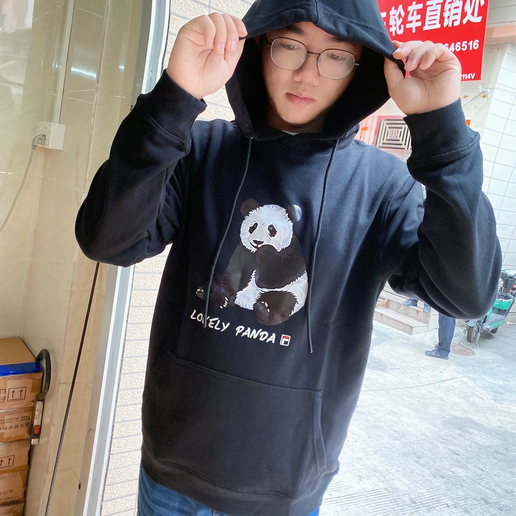 2023 NEW AUTUMN AND WINTER PANDA PRINT HOODED JACKET