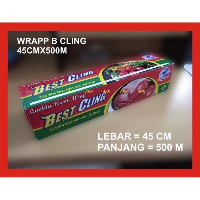 Plastik Wrapping Makanan Best Cling 45X500 Dengan Alat Pemotong [Cod]