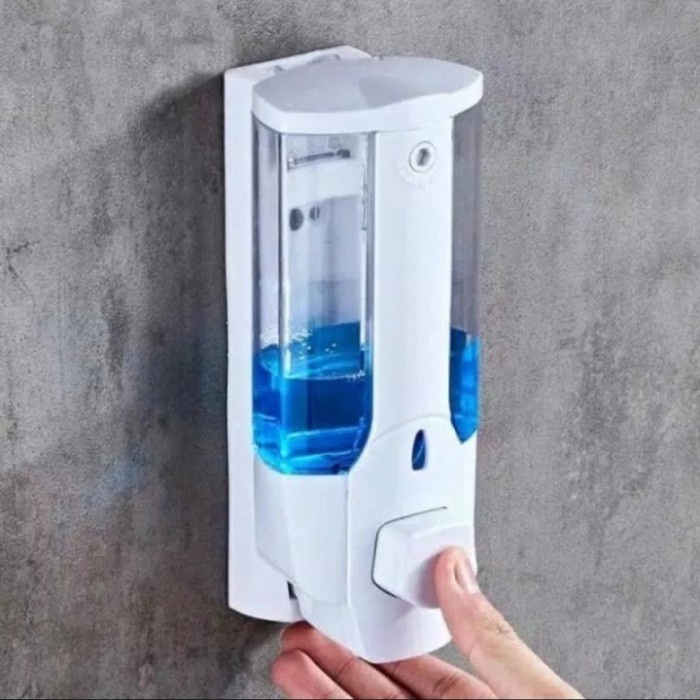Tempat Sabun Cair 450 ml / Dispenser Tempat Sabun Cair Shampoo Single Touch Soap Tempel Dinding