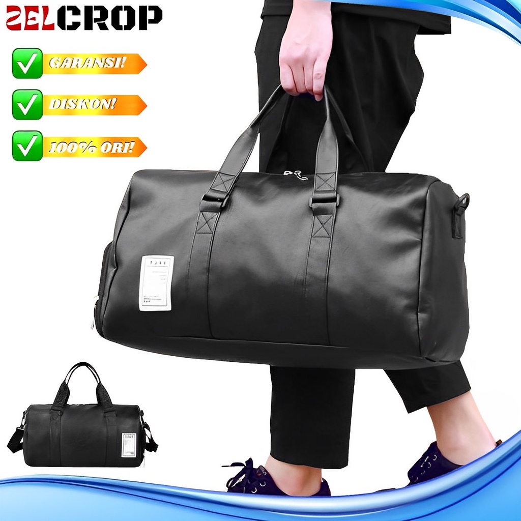 Tas Travel Jinjing Duffle Gym Bag Sport Olahraga Outdoor Mudik Liburan Model Barrel Sling Bag Selemp