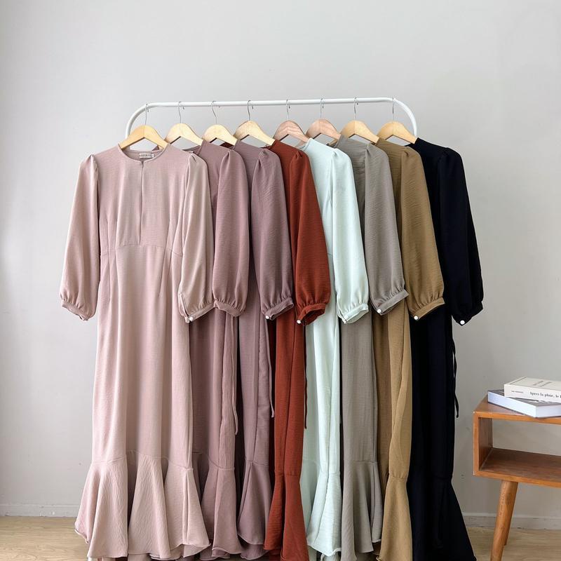 VS - Darleena gamis cringkel airflow wanita muslim