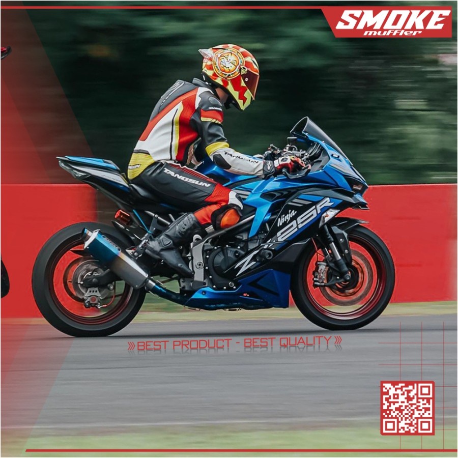 Knalpot Kawasaki ZX25R Tipe Underbelly SMOKE MUFFLER