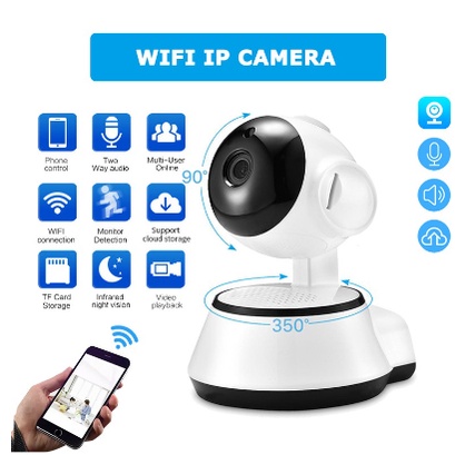 Camera CCTV / Smart Camera Wifi V380 HD720P Wireless Mini IP CCTV Phone Audio /Kamera CCTV wireless 30 fps