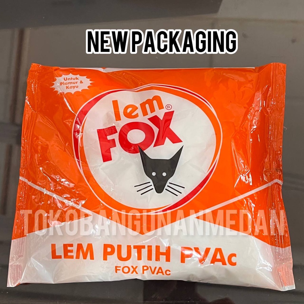 

LEM PUTIH PVAC FOX 400 GR ORANYE KAYU PLAMIR