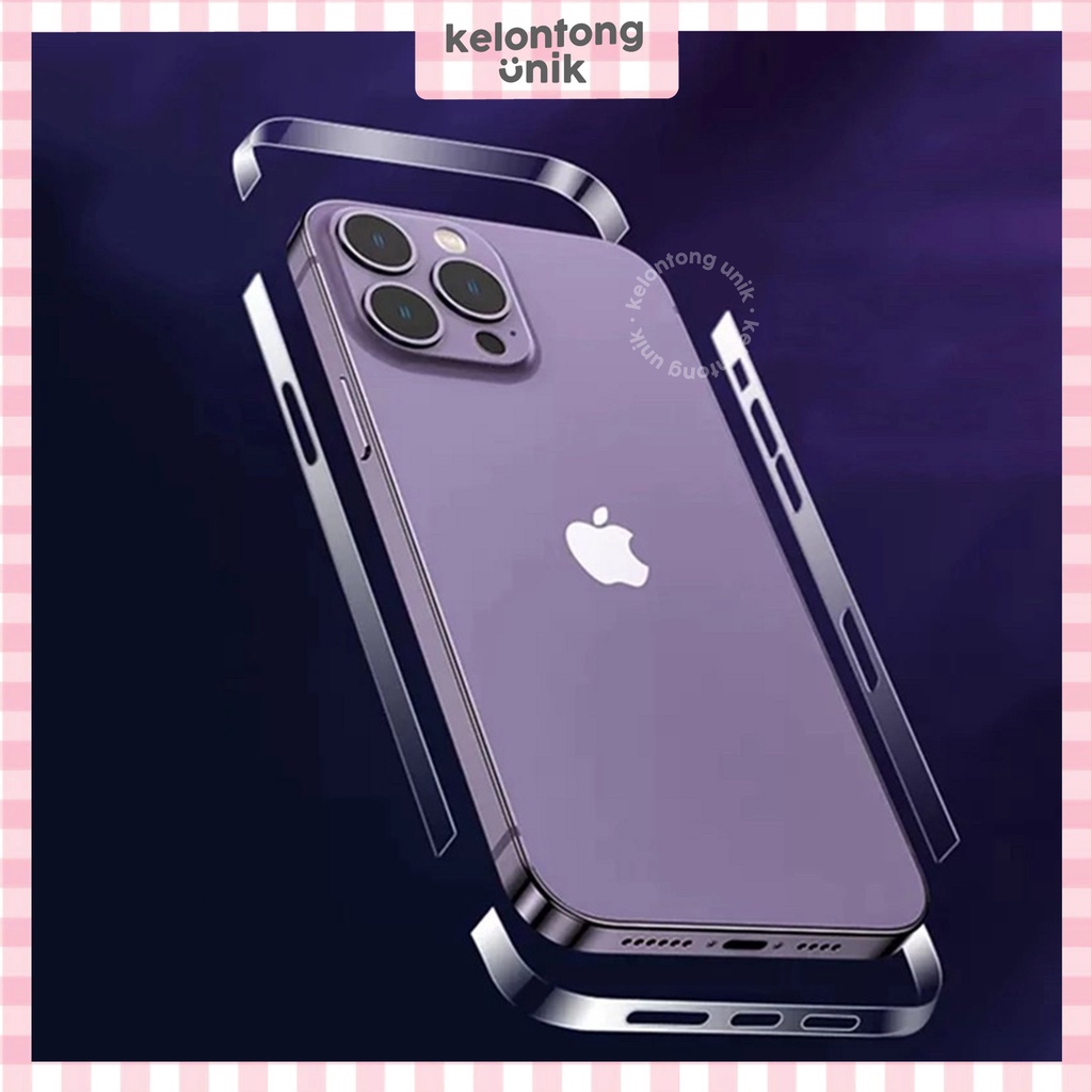 TRANSPARENT GLOSSY - Ultra Thin Hydrogel Side Film Sticker Set/ Sticker Anti Gores Pelindung Sisi HP for iPhone 12 MINI 13 14 PRO MAX