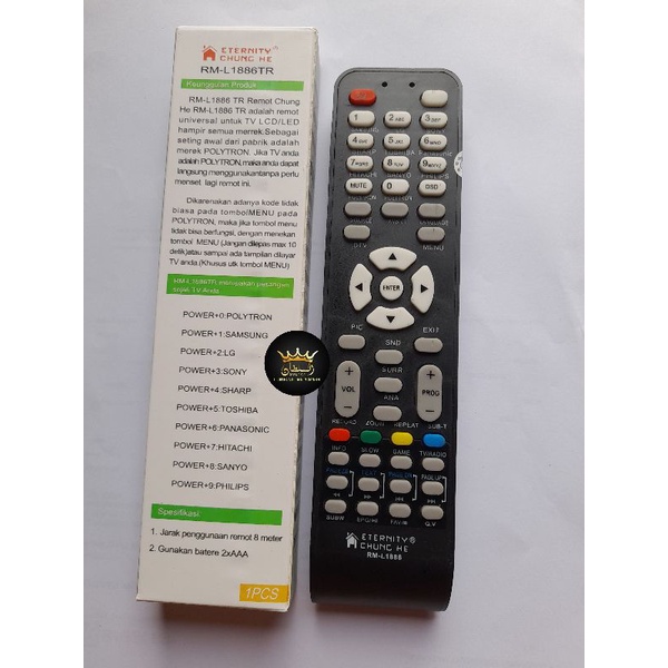 REMOT/REMOTE TV MULTI LED/LCD UNIVERSAL CHUNGHE 1886 POLYTRON SERBA GUNA