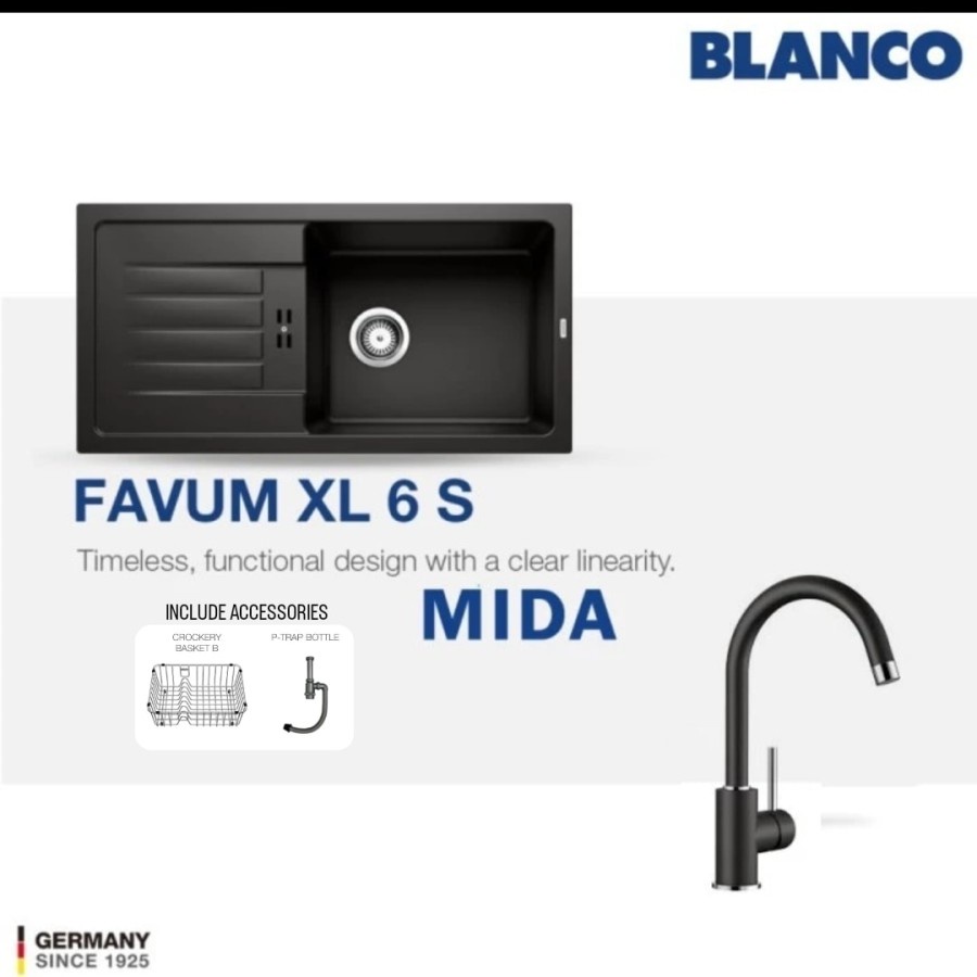 BLANCO SINK FAVUM XL 6 S + MIDA SILGRANIT ORIGINAL