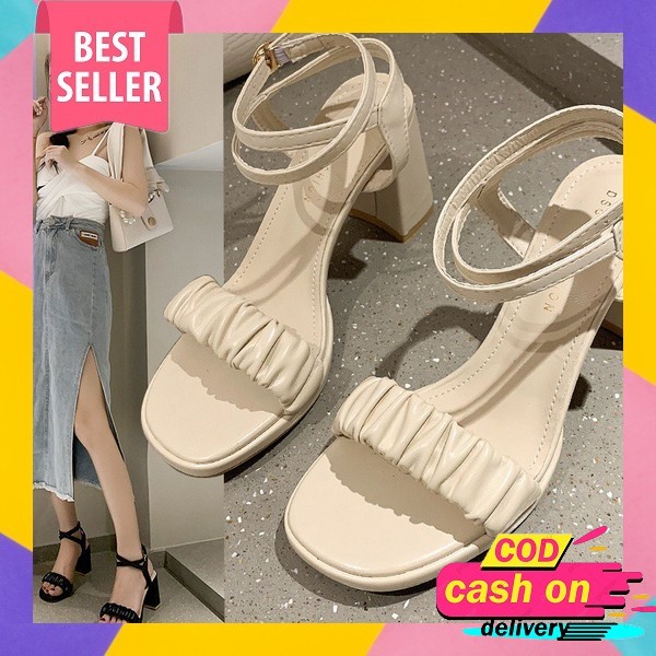 High Heels 7Cm Dan 2Cm Picn Bahan Mesh Motif Permata Jewel Diamond Depan Model Ujung Lancip Dan Bula