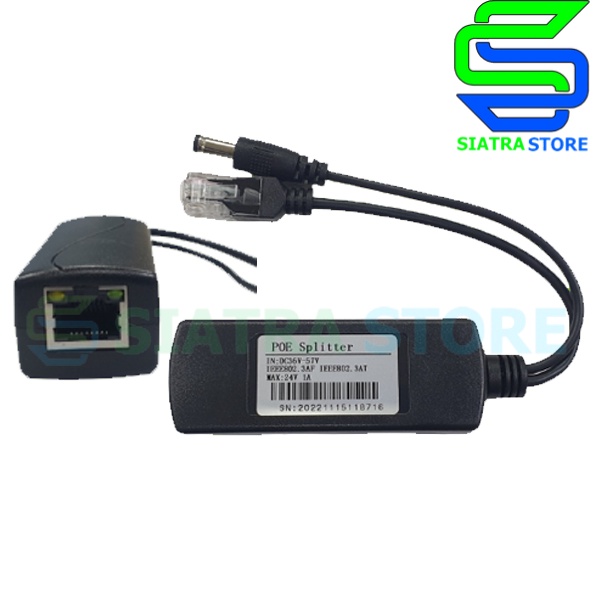 POE Splitter Gigabit IEEE802.3AF/AT 36-57 Volt to 24 Volt | 36-57V-24V