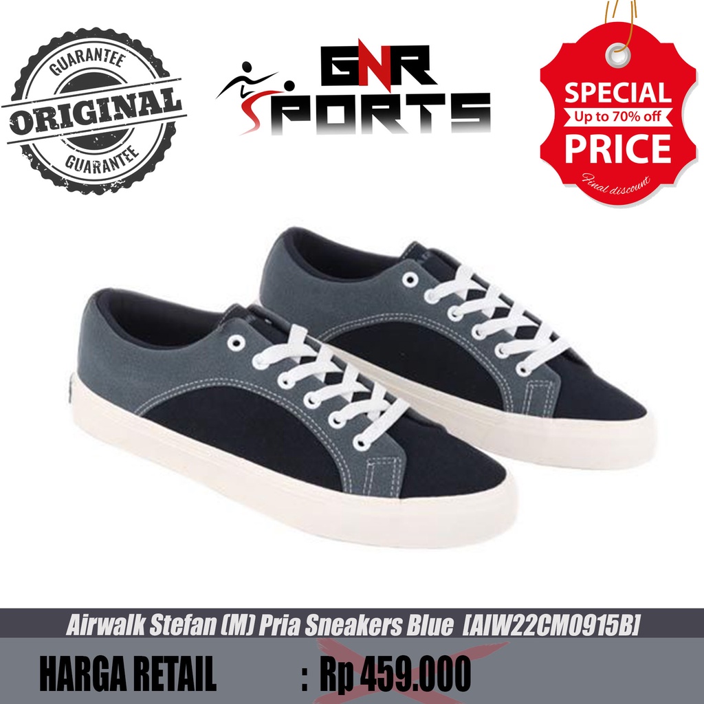 Sepatu Airwalk Stefan (M) Pria Sneakers Blue  [AIW22CM0915B] Original 100%