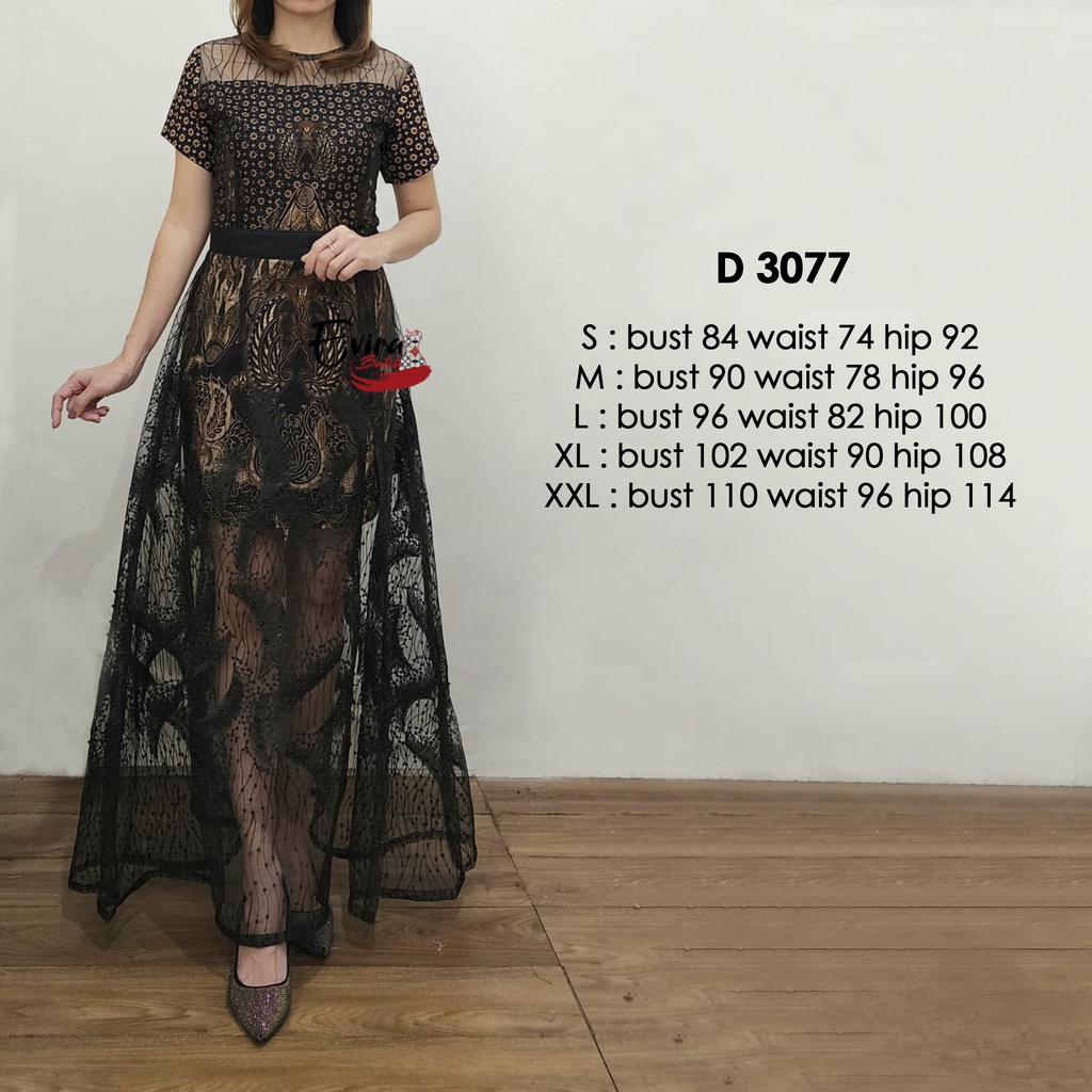 Dress Batik Modern / Dress Batik Wanita / Dress Kekinian / Dress Modern / Dress Batik Kondangan / Ou