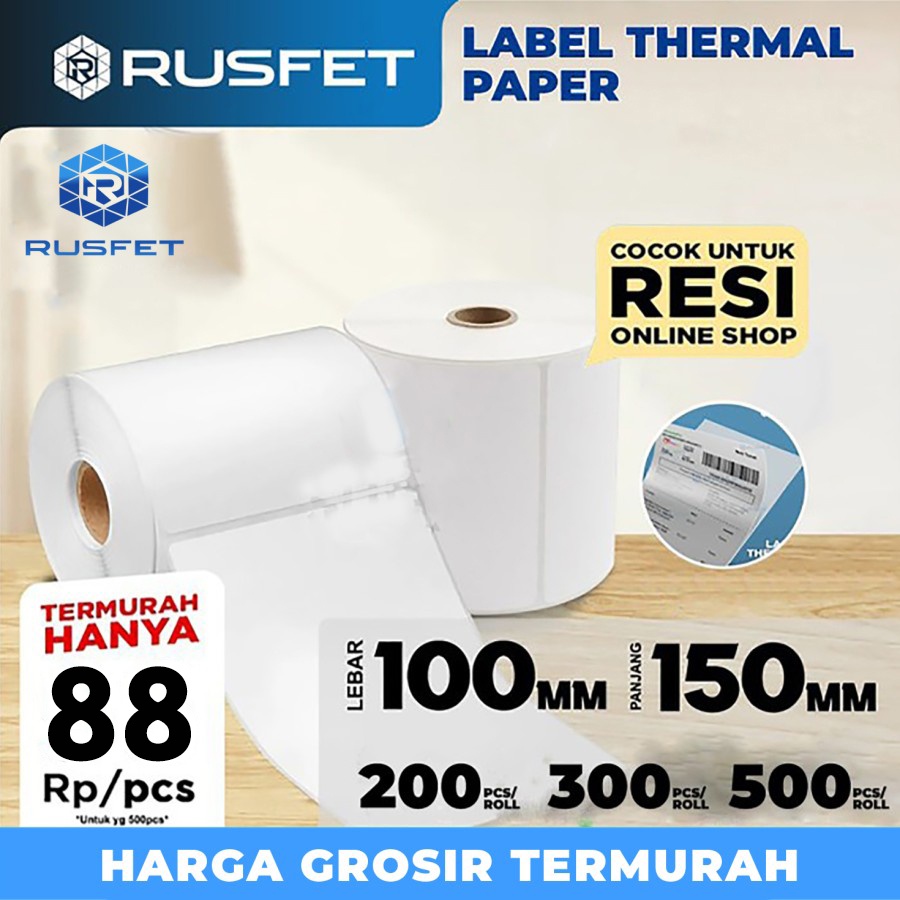 

Label Kertas Stiker Thermal Resi Paper Barcode sticker printer POS