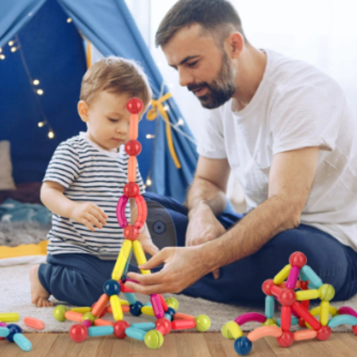 Mainan Edukasi Anak Building Block Stick Magnetik 64 pcs