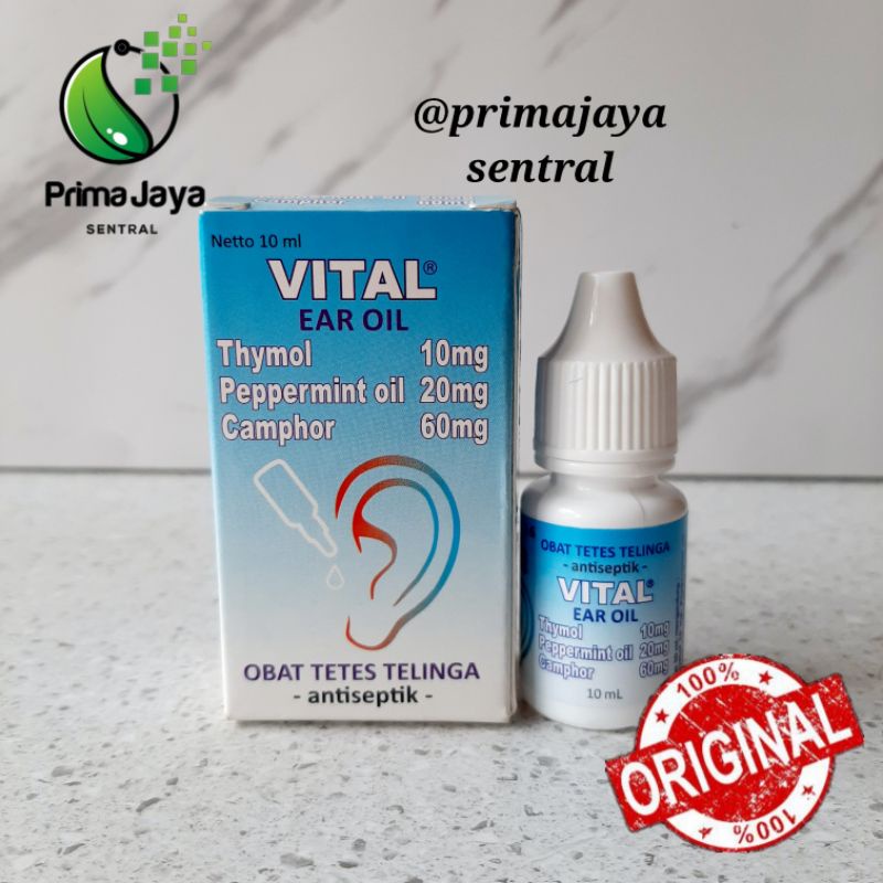 VITAL EAR OIL / OBAT TETES TELINGA UNTUK IRITASI SAKIT BERDENGUNG / INFEKSI SALURAN TELINGA / MELUNA
