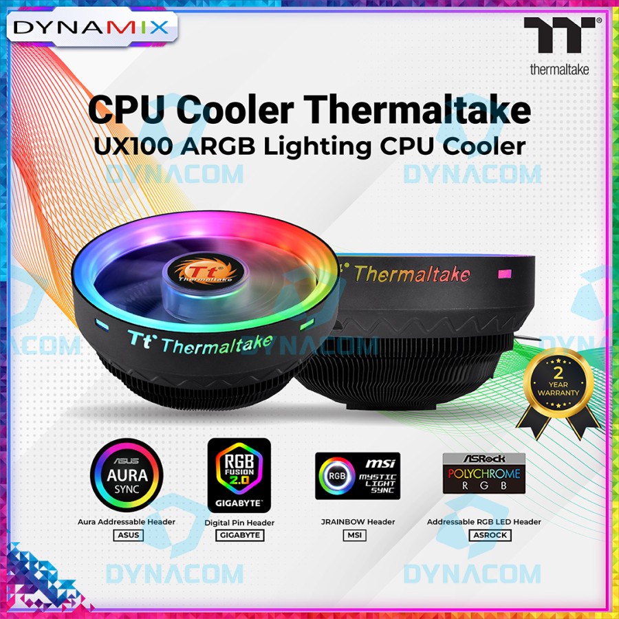 CPU Cooler ThermalTake UX100 ARGB Lighting Fan Processor - HSF