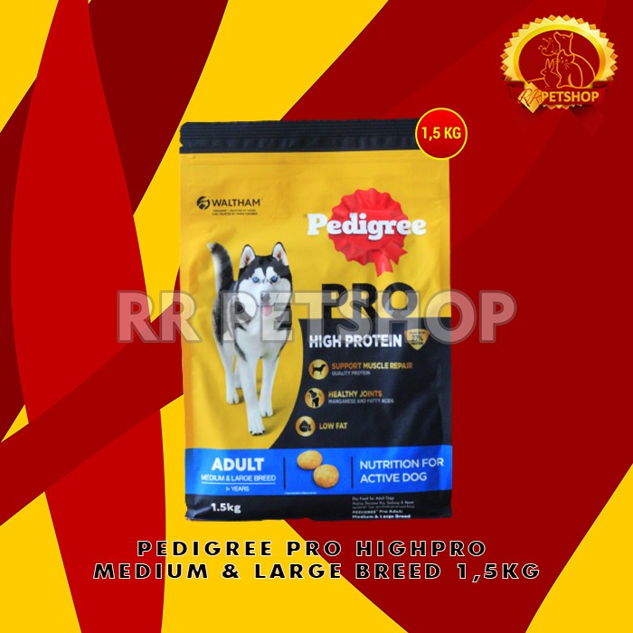 Makanan Anjing Pedigree Medium Large Breed Dog Food 1.5 KG