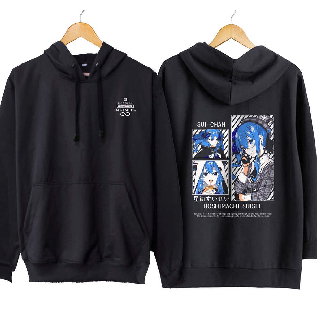 Jaket hoodie jumper infinite vtuber HOSHIMACHI SUISEI GRID - HOLOLIVE JPN material cotton fleece