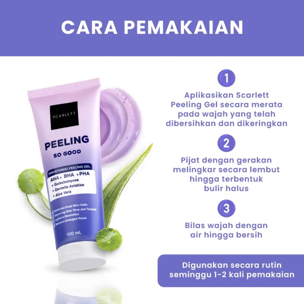 ✦SINAR✦ Scarlett Whitening Peeling So Good Scarlet Peeling Exfoliasi Wajah Untuk Melembabkan Mengangkat Sel Kulit Mati