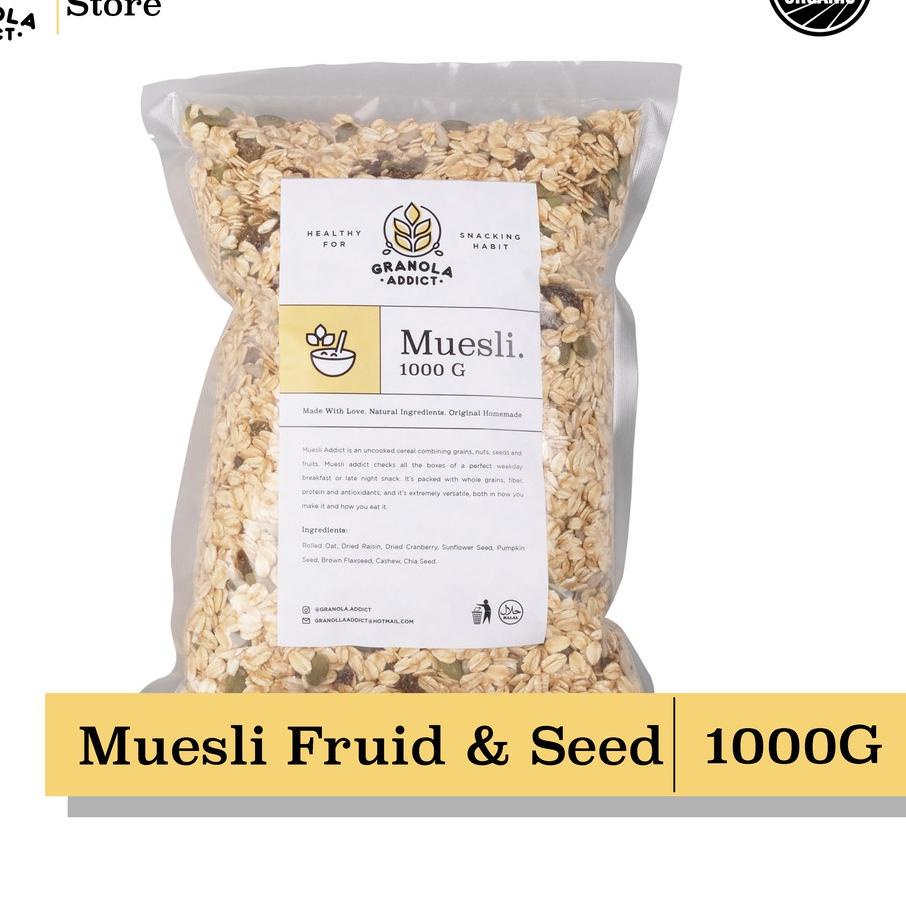 

♞ Granola Addict - Muesli Fruit & Seed 1KG ☛