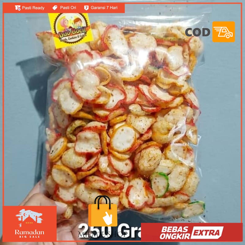 

Kerupuk Seblak Pedas Gurih aroma Kencur