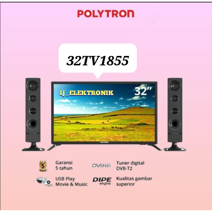 Polytron LED Digital TV 32 Inch 32TV1855 ANDROID BOX