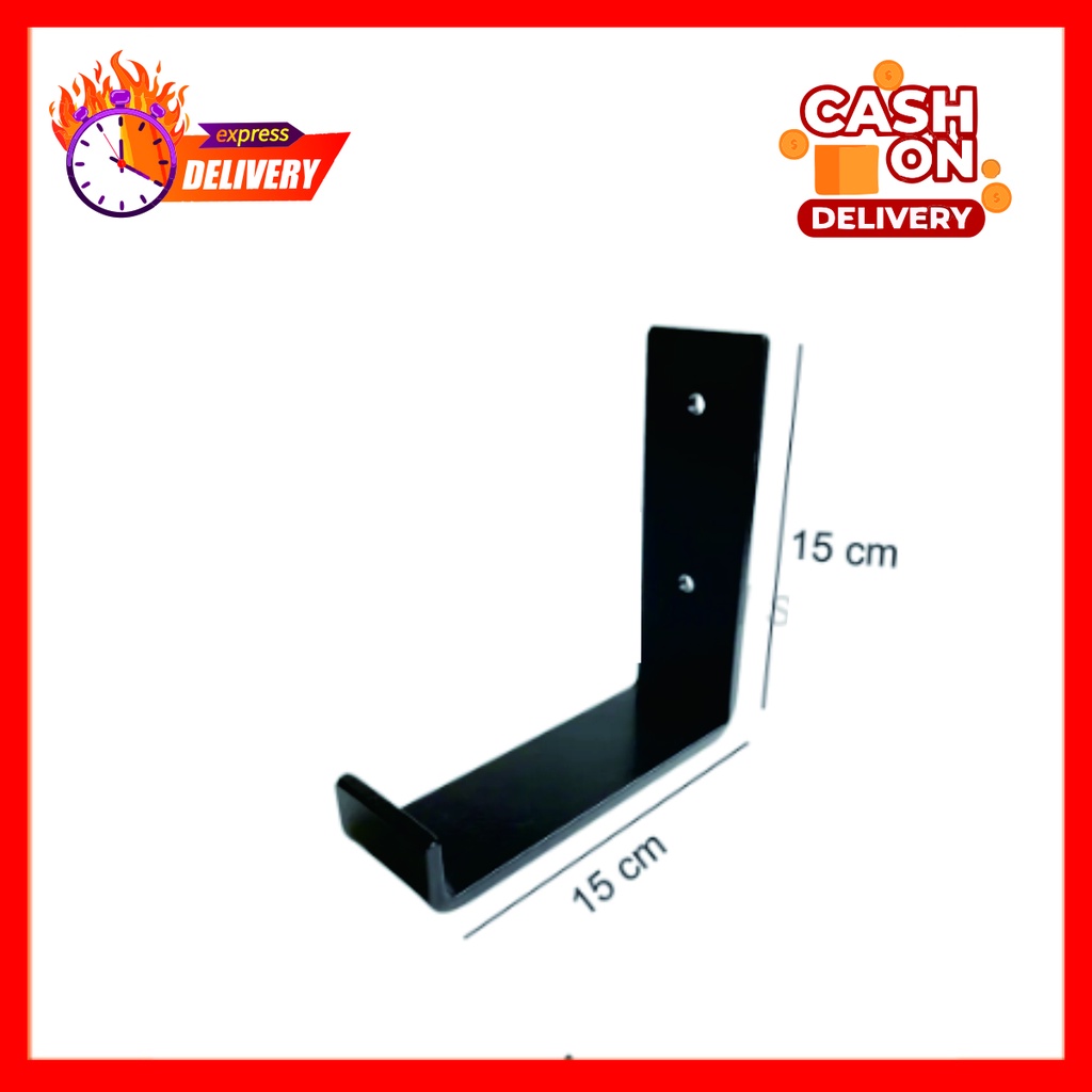 Siku Besi L Penopang Papan Ambalan Rak | Siku Breket Ambalan Minimalis | Besi Hambalan Rak Tempel Di