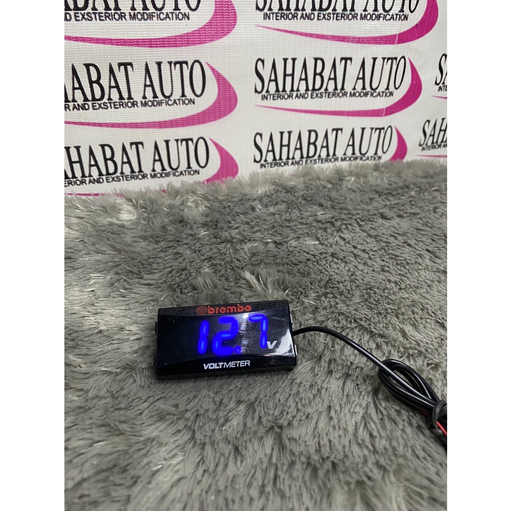 Voltmeter Digital led Waterproof Universal Volt Meter Aki Motor Mobil