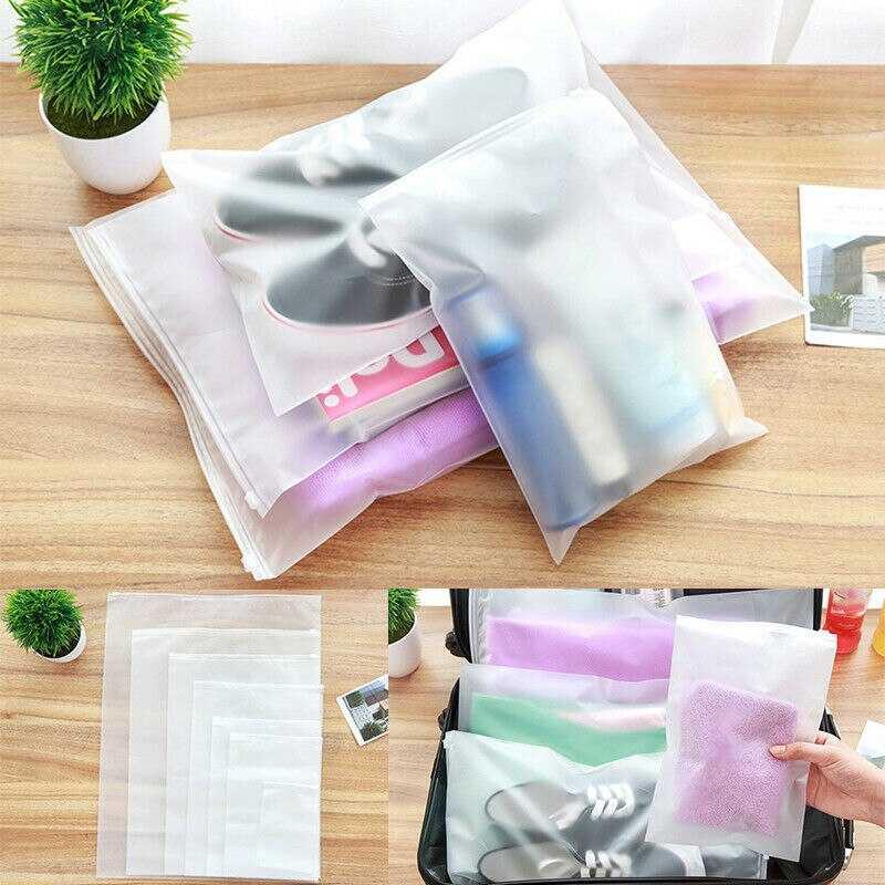 Kantong Plastik PVC Pouch Zipper Organizer Travel - LIN3S - Matte Transparant