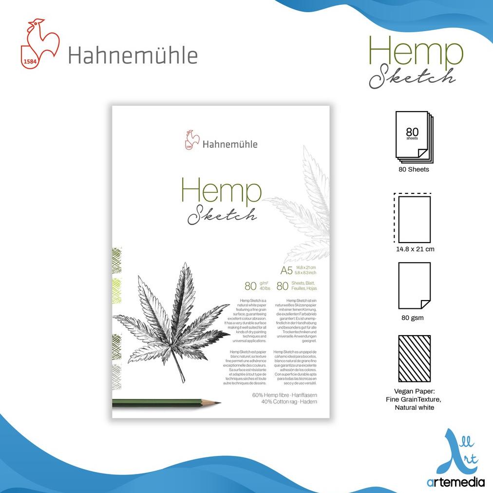 

Kertas Gambar Hahnemuhle Hemp Sketch A5 Drawing Paper Pad