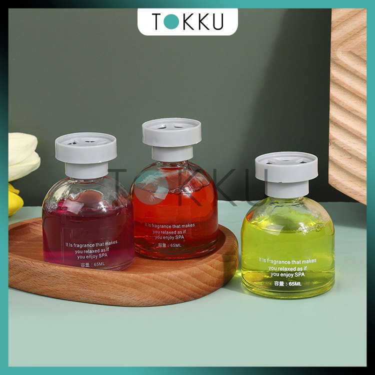 TOKKU Parfum Mobil Cair Pengharum Mobil / Ruangan / Universal 65ML Botol Kaca Unik Awet Segar Model Terbaru