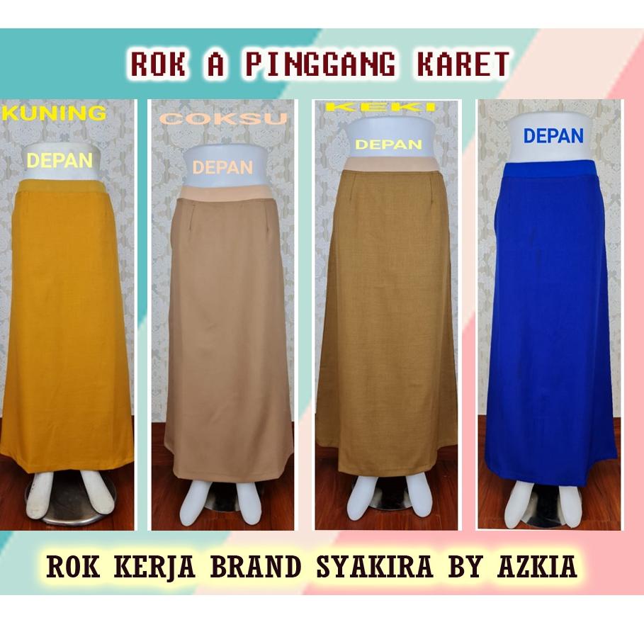 [ART. 2546] Rok model A warna Pink-Putih-Benhur-Ungu muda-Biru Jeans-Brand Syakira By Azkia Collecti
