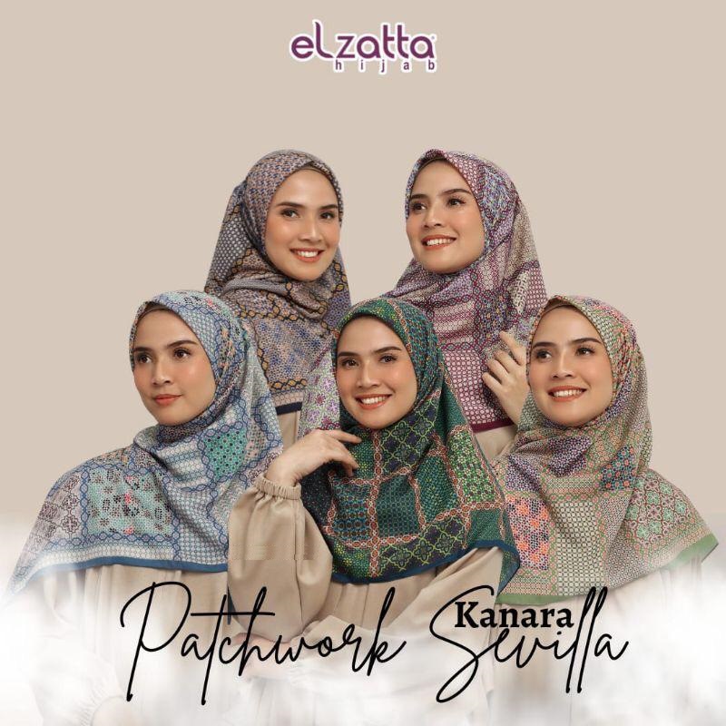 Elzatta Hijab Segi Empat Kanara Patchwork Sevilla