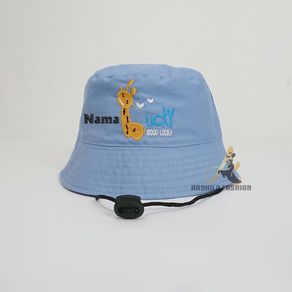 Topi Bucket Anak Bordir Good lUcky Lucky