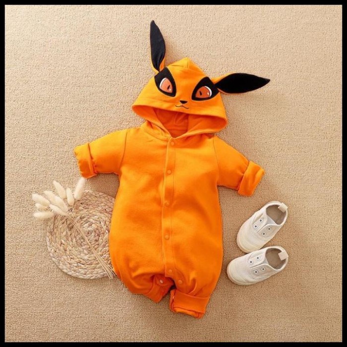 Ready Stok Jumper Bayi Motif Kurama Kyubi Naruto / Baju Bayi / Jumper