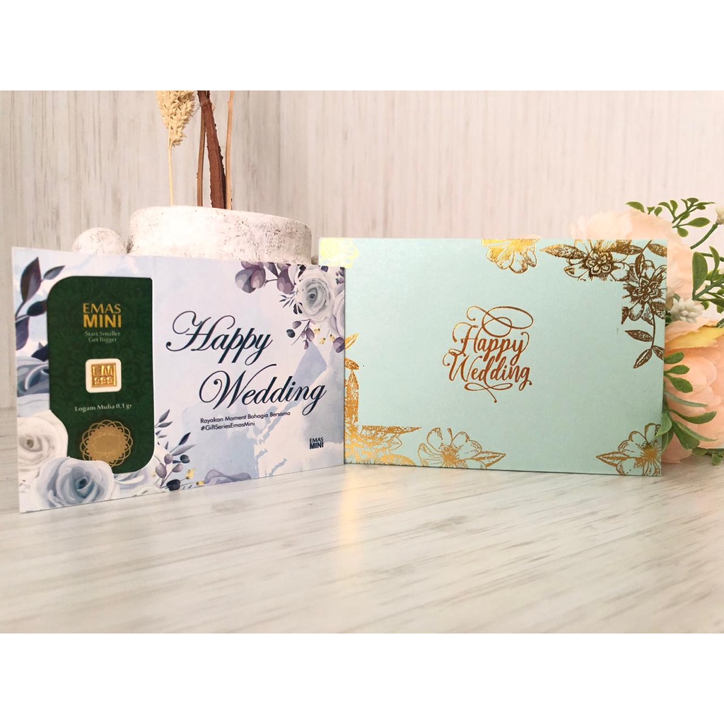 EMAS MINI GIFT SERIES “HAPPY WEDDING” 0.025 GRAM - 0.2 GRAM,HADIAH,MINI,LM