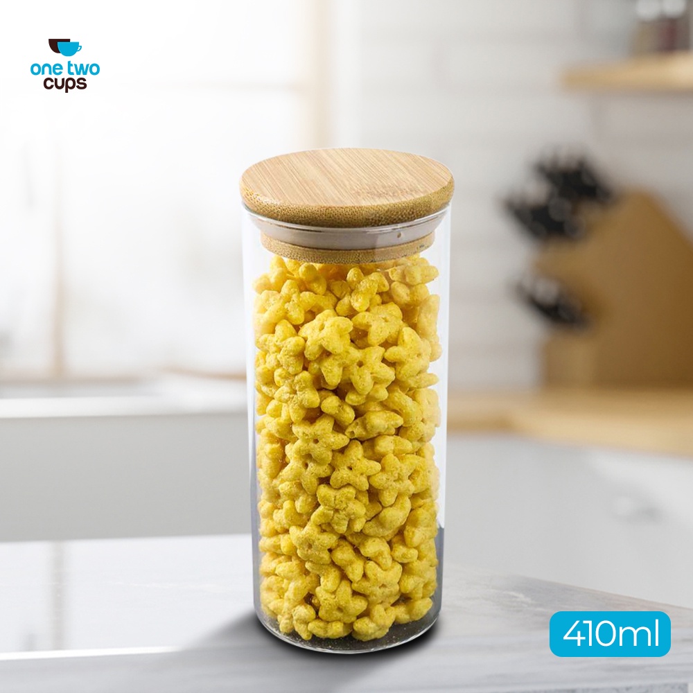 Toples Kaca Penyimpanan Makanan Borosilicate Glass Storage Jar 410 ml - GH1270 - 7RHZVVTP Transparent