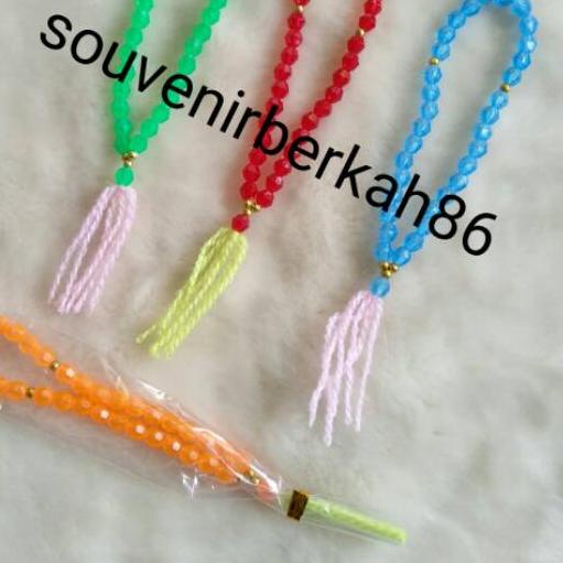 ✤ isi 100pcs SOUVENIR PERNIKAHAN TASBIH PLASTIK KECIL kemas plastik ۝