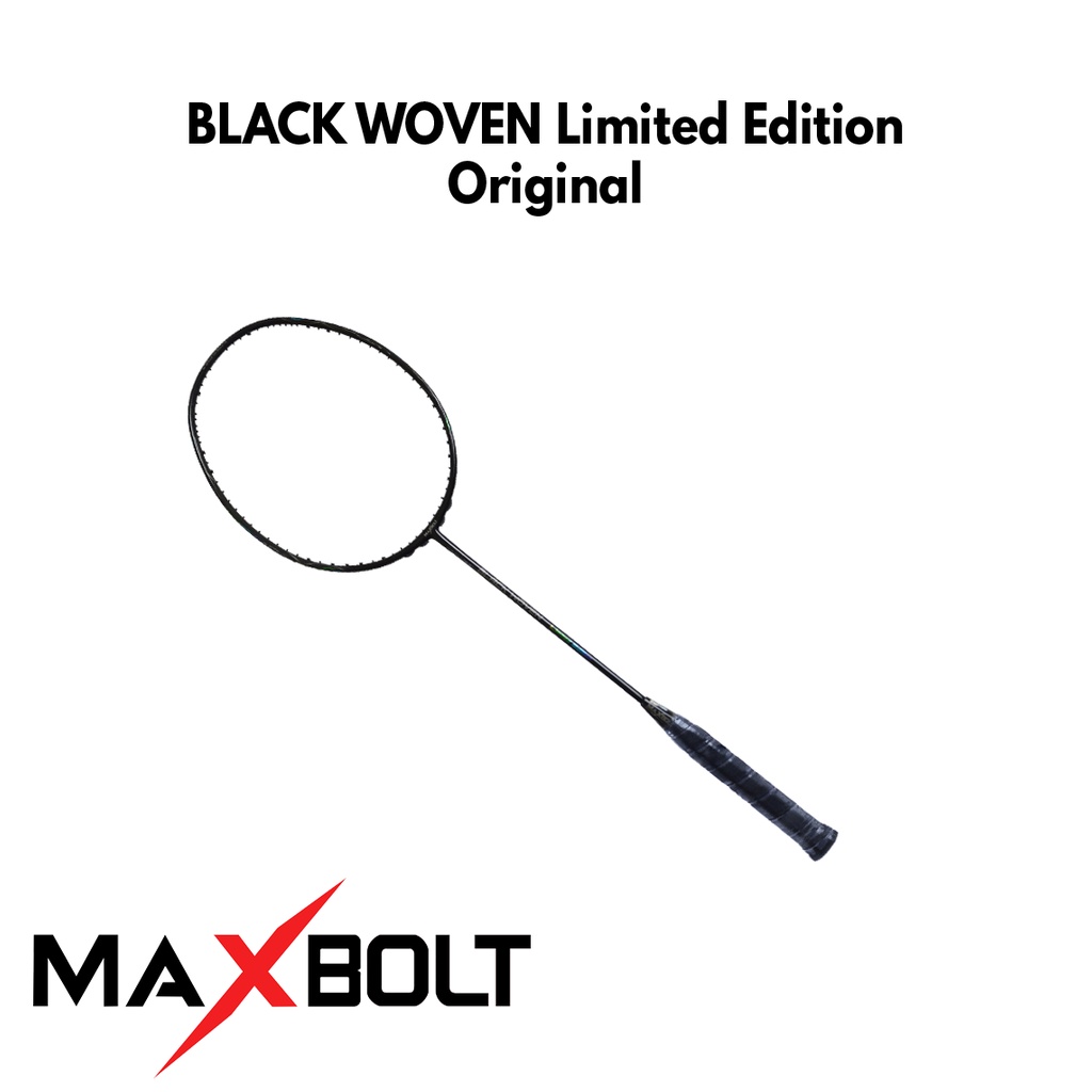 Raket Badminton Bulutangkis Maxbolt Black Woven Limited Edition