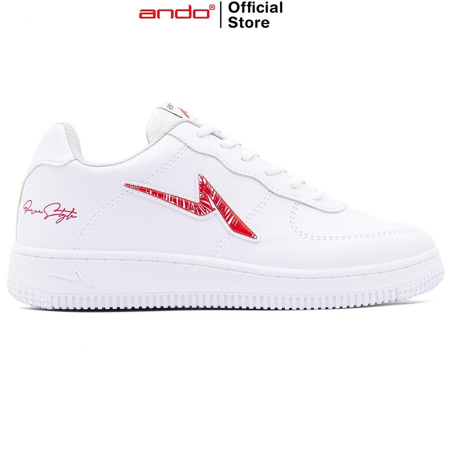 LANGSUNG ORDER Ando Official Sepatu Sneakers Curtiz Pria Dewasa - Putih/Merah