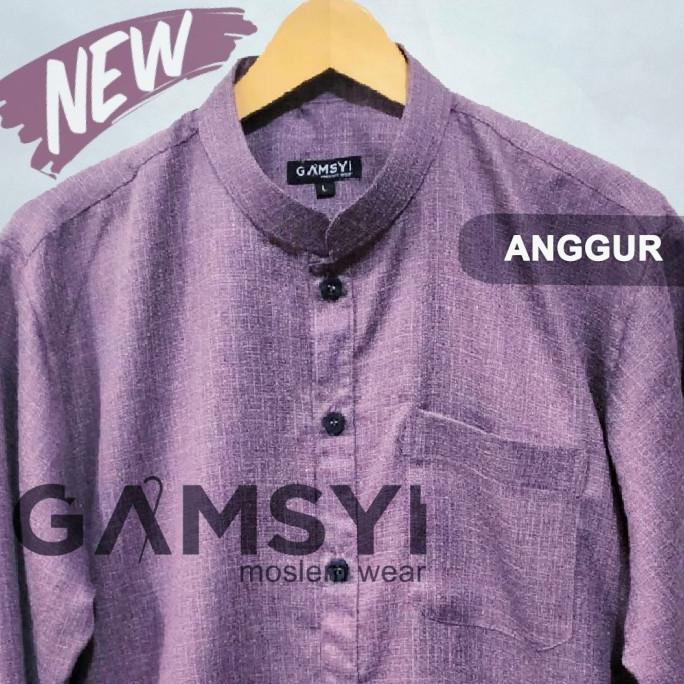 Baju Koko Polos Linen Lengan Panjang/Koko gamsyi Terbaru