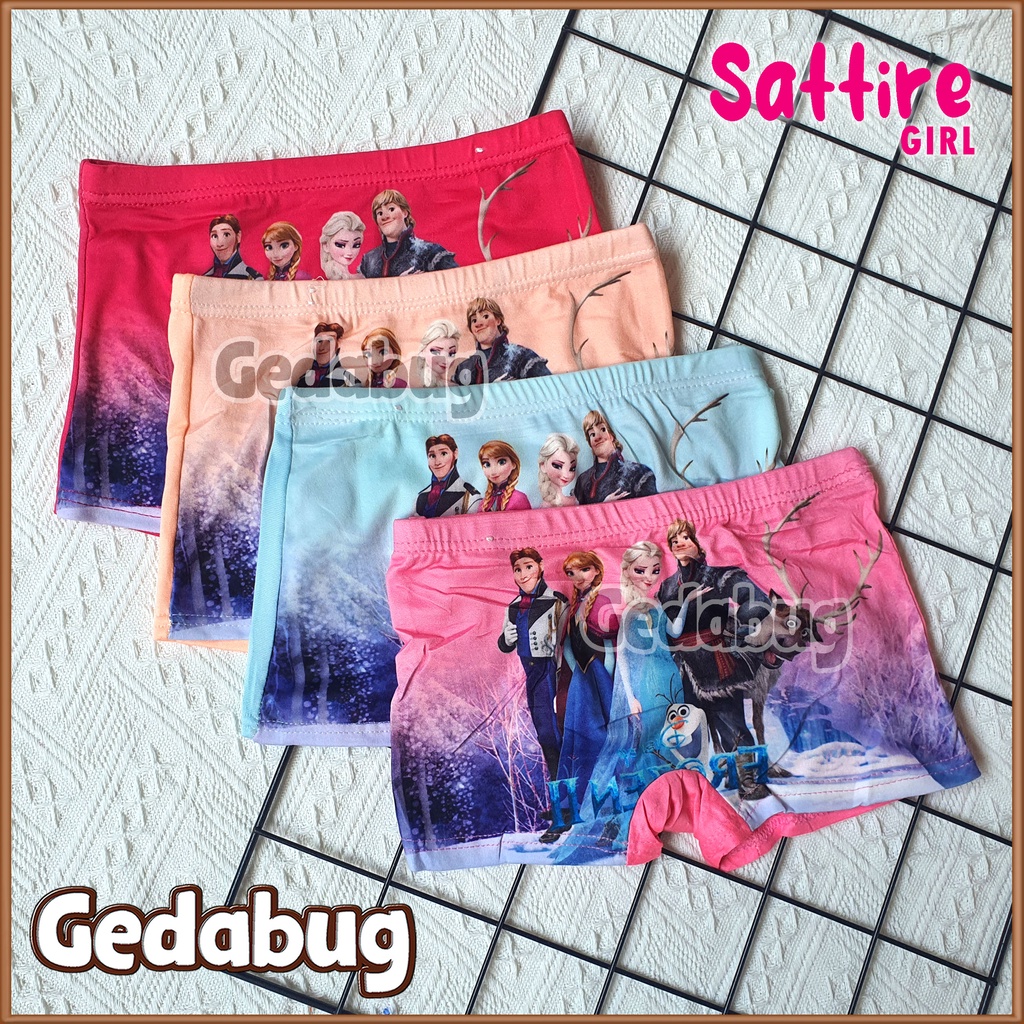 6 Pcs - Boxer Anak Perempuan SATTIRE GIRL / Celana Dalam Renang Anak