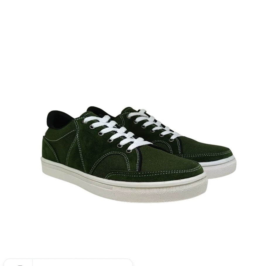 FREE KAOS KAKI &amp; TAS | Sepatu Pria Valos Green Army Sneaker Tali Remaja